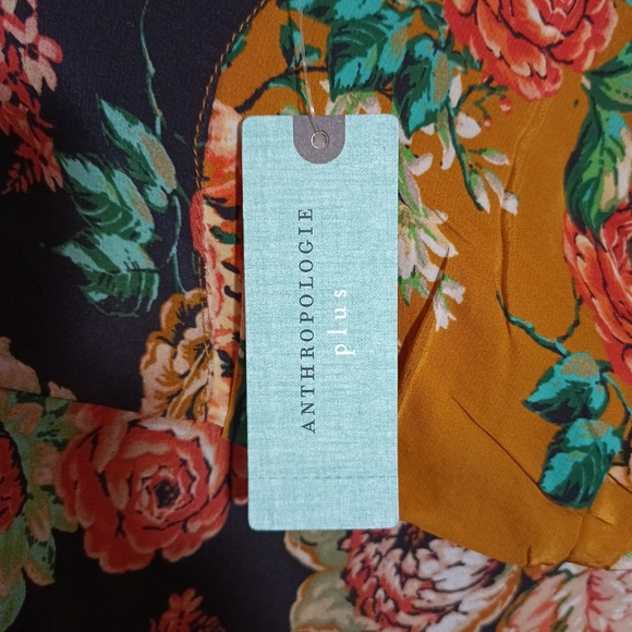 Anthropologie Printed V-Neck Maxi Dress Plus Size 16W New NWT - Picture 7 of 11